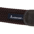 ANDERSONS NARROW ELASTIC WOVEN BELT WITH NAPPA TRIMS B0765