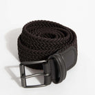 ANDERSONS NARROW ELASTIC WOVEN BELT WITH NAPPA TRIMS B0765