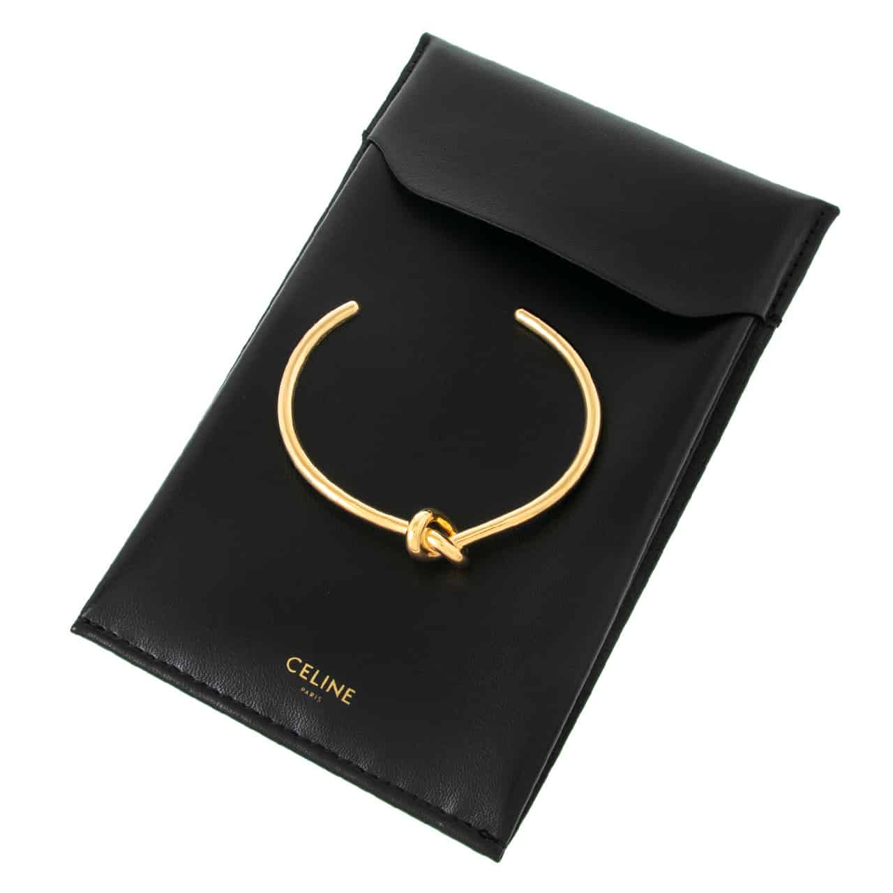 CELINE KNOT EXTRA-THIN BRACELET 46P46 セリーヌ ノット エクストラシンブレスレット ゴールド – CHG