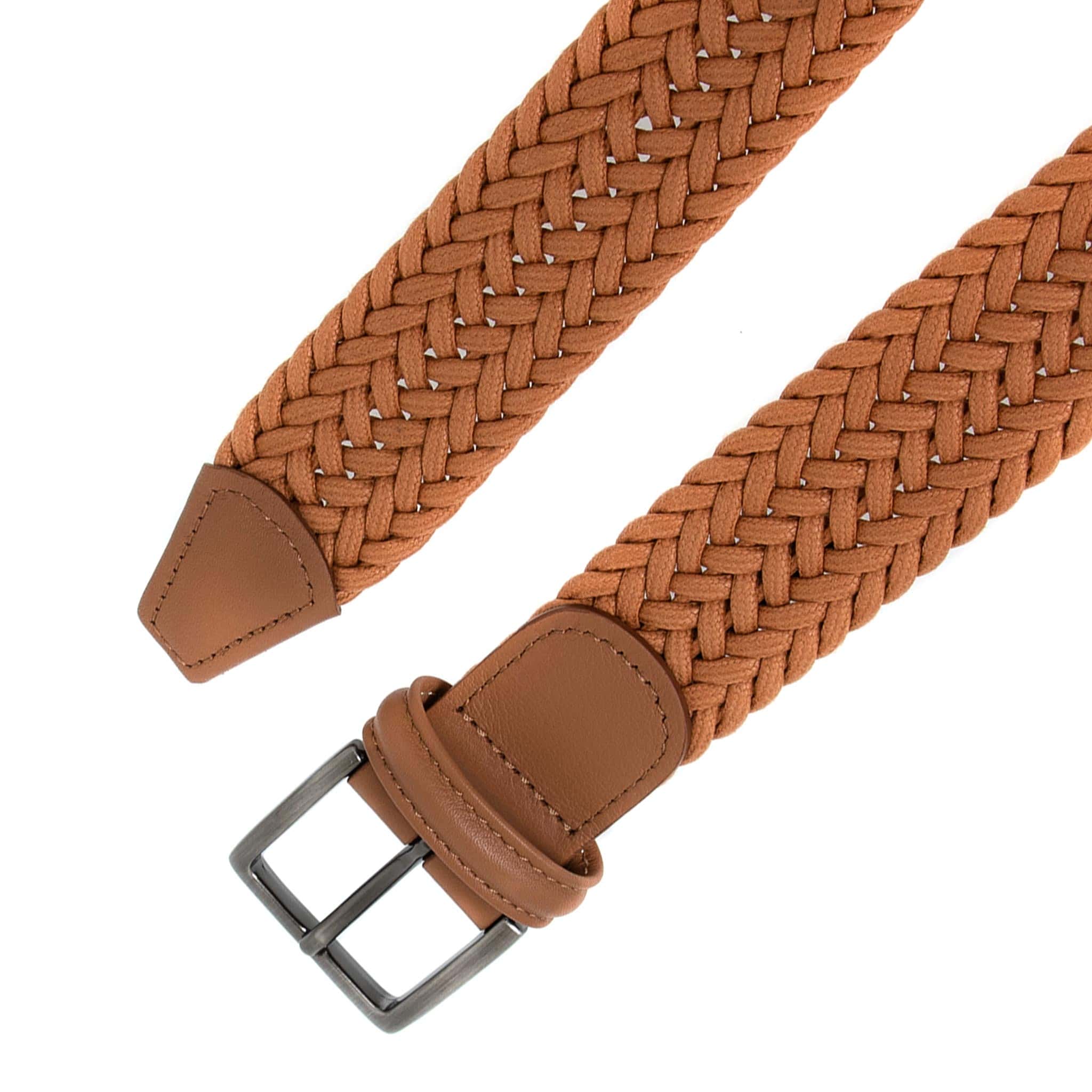 ANDERSONS CASUAL WOVEN WAXED COTTON BELT WITH NAPPA TRIMS B0667