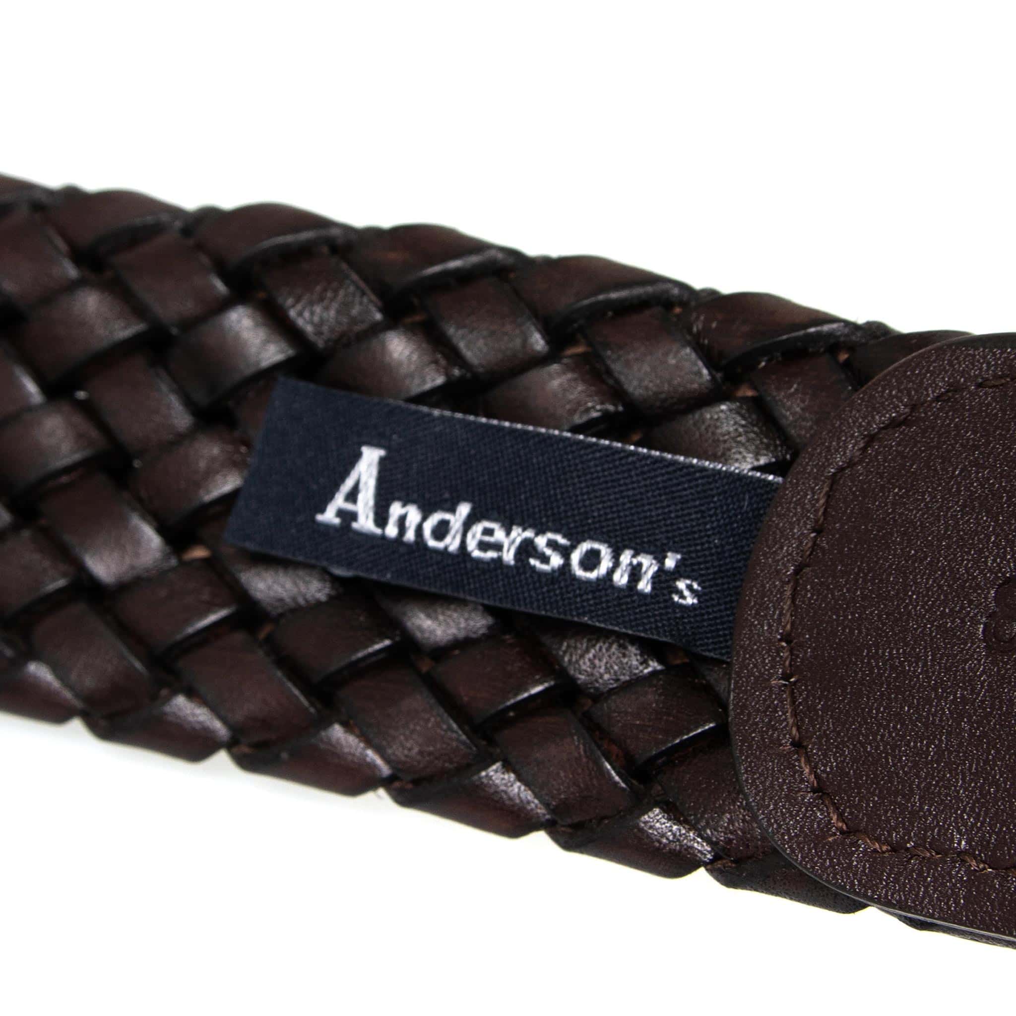 ANDERSONS SUPER CLASSIC ANDERSONS TUBULAR LEATHER WOVEN BELT A1097