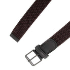 ANDERSONS NARROW ELASTIC WOVEN BELT WITH NAPPA TRIMS B0765