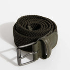 ANDERSONS NARROW ELASTIC WOVEN BELT WITH NAPPA TRIMS B0765