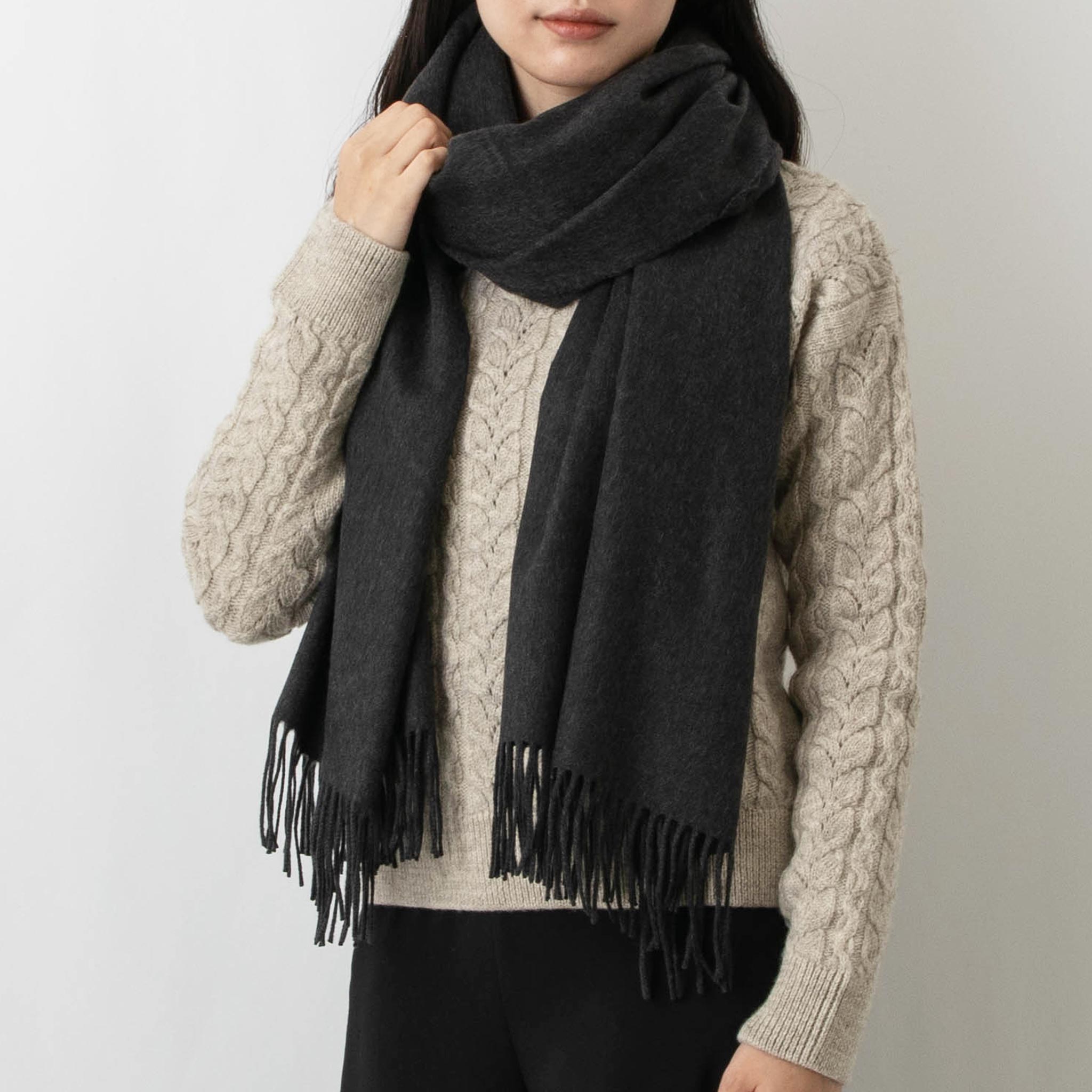 JOHNSTONS ジョンストンズ マフラー 大判 ストール CASHMERE PLAIN STOLE WA000056 WA56 カシミヤ – CHG