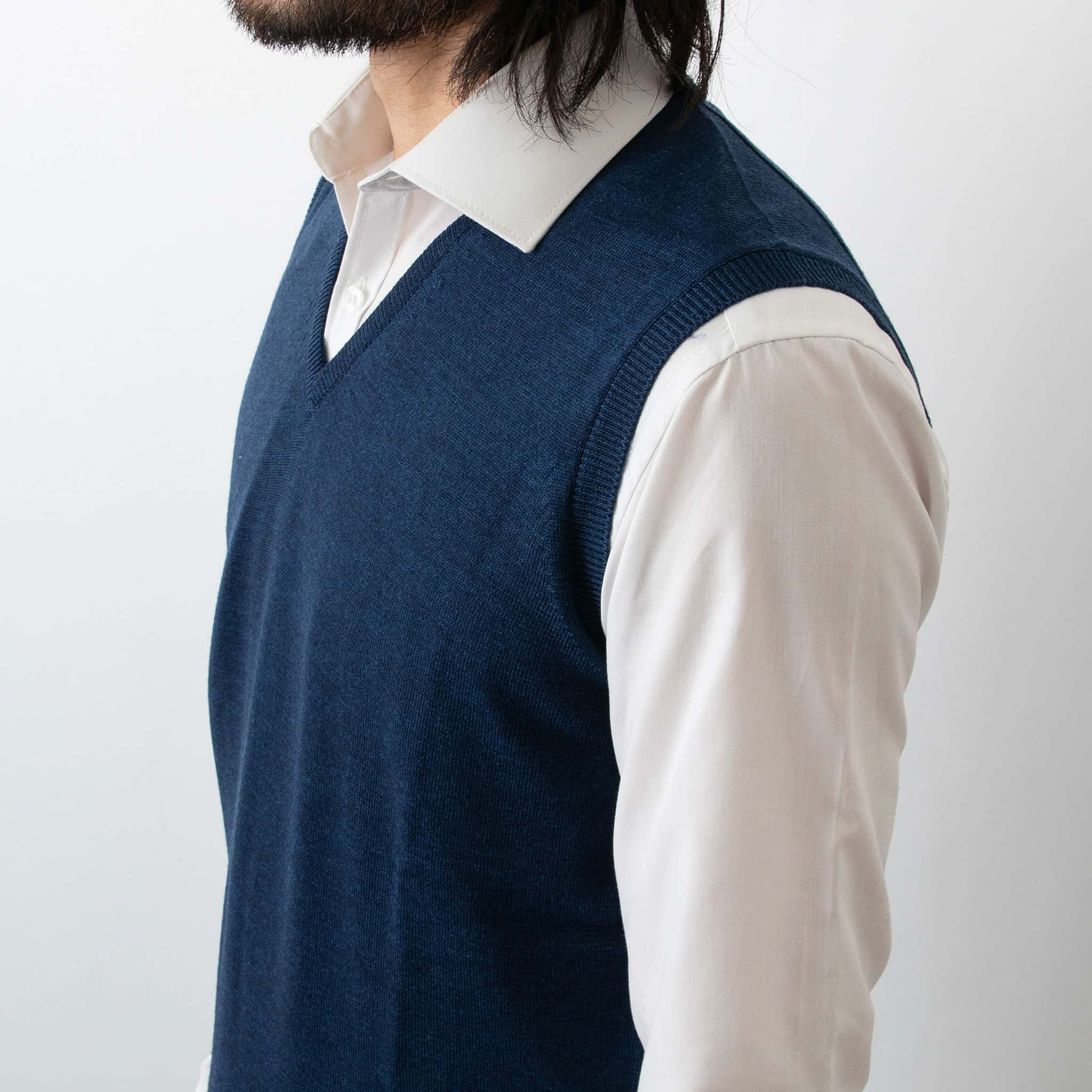 ジョンスメドレー JOHN SMEDLEY メンズ Vネックニットベスト HADFIELD V NECK VEST [24G Vネックベスト] STANDARD FIT