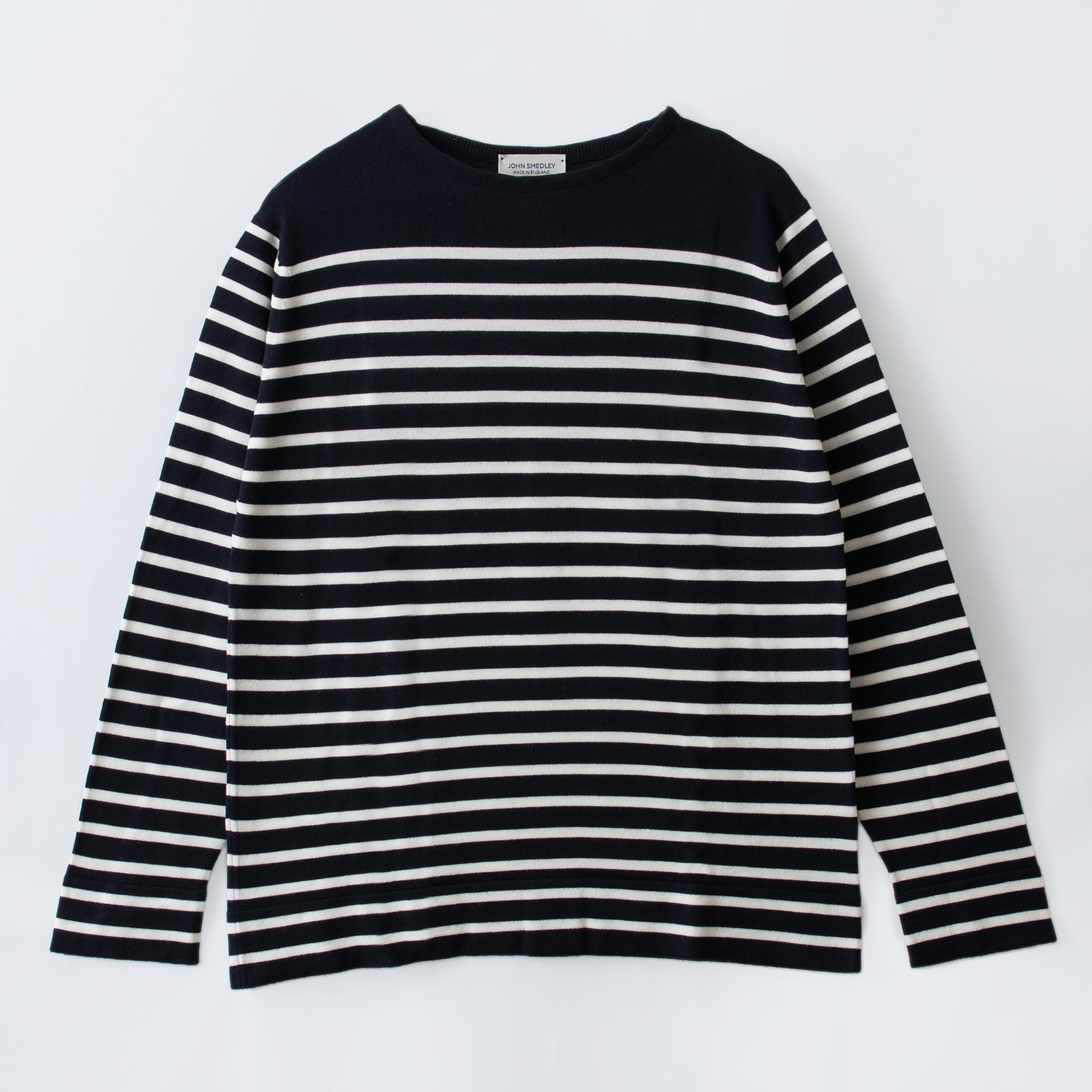 ジョンスメドレー JOHN SMEDLEY メンズ ボートネック長袖ニット WELDON STRIPED PULLOVER BOAT NECK