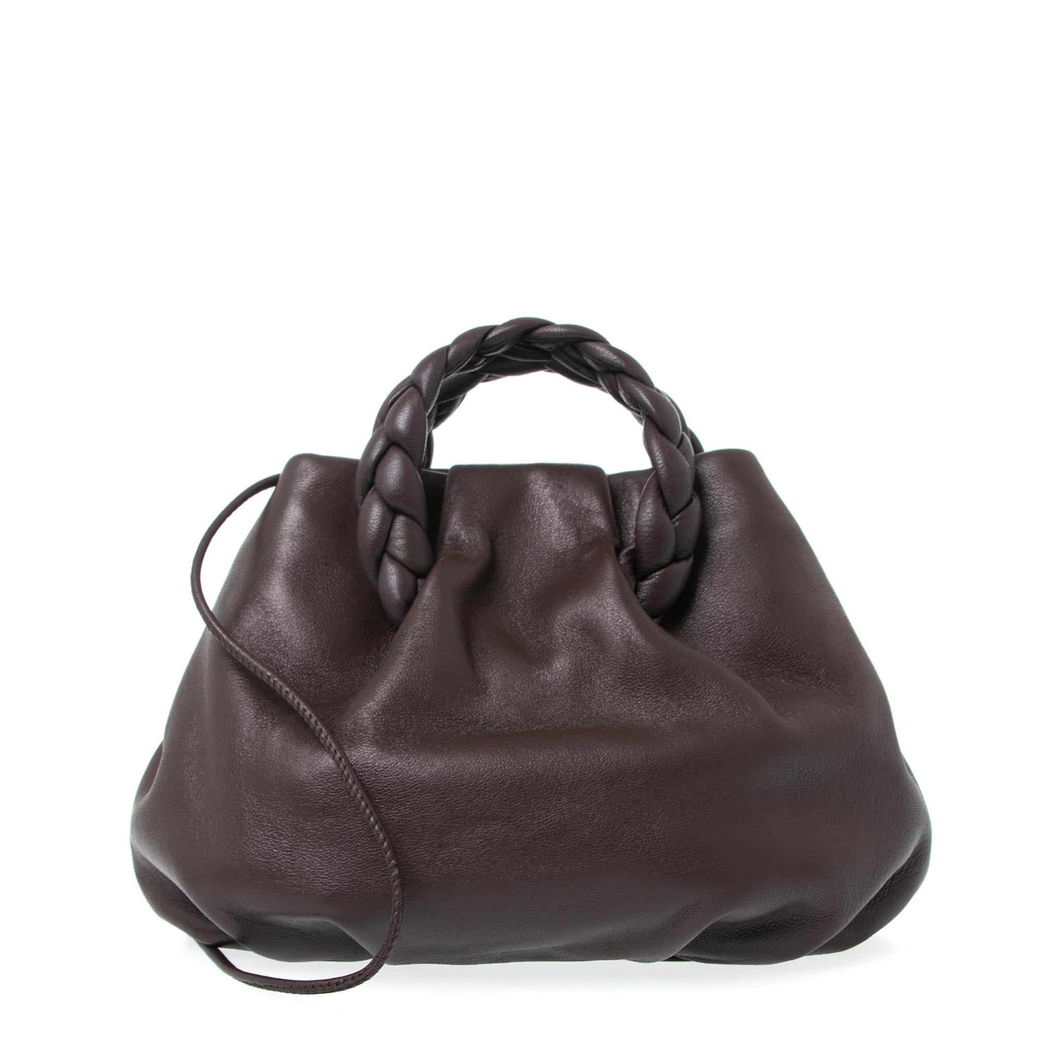 HEREU - Bombon Braided Handle Leather Handbag
