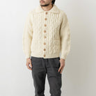 インバーアラン INVERALLAN メンズ レディース 長袖ニットカーディガン ARAN LUMBER CARDIGAN 3A