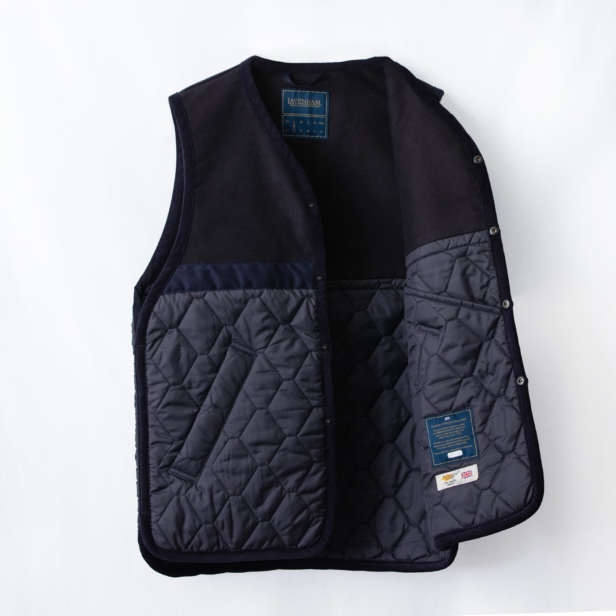 ラベンハム LAVENHAM メンズ レディース キルティングベスト MOLESKIN SPLIT GILET  SLJ2005 HEAVY WEIGHT MOLESKIN G71 DARK NAVY