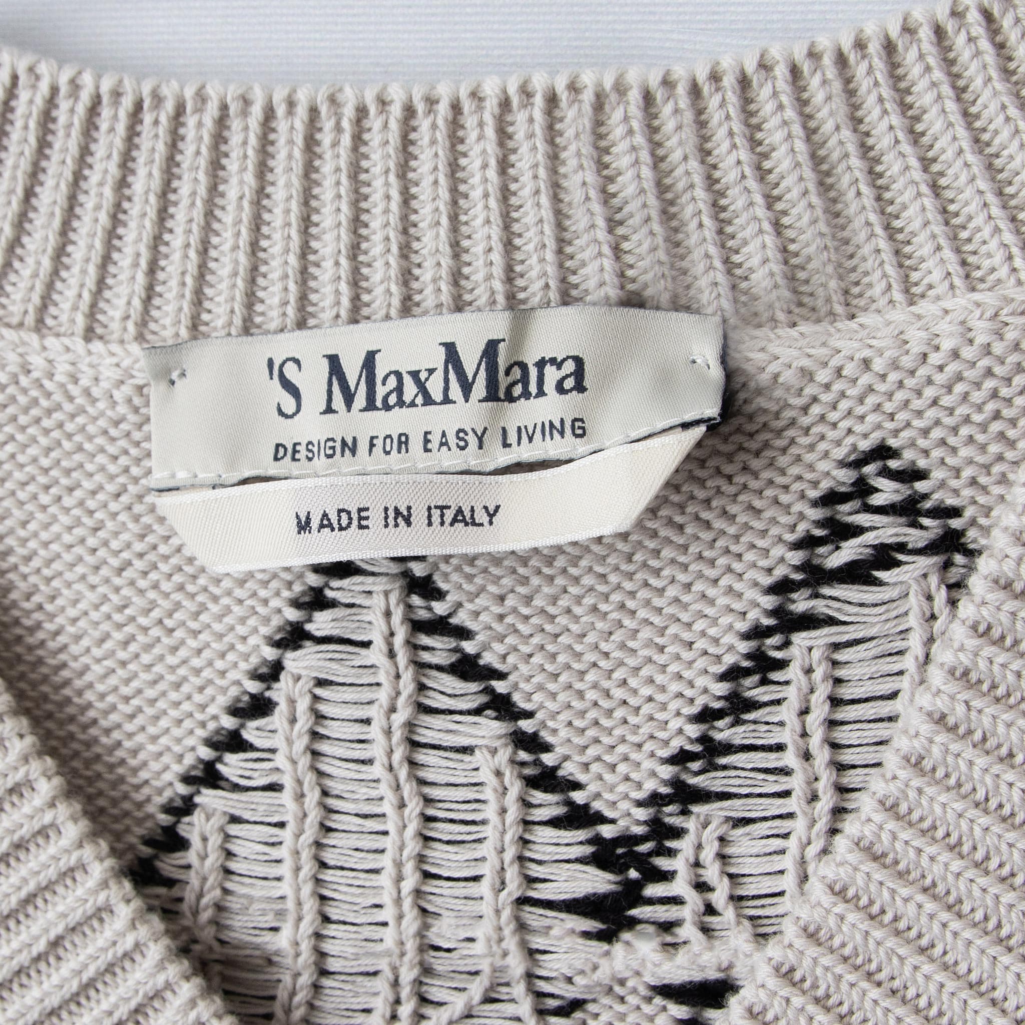 マックスマーラ S MAX MARA レディース ニットベスト CICO 93510232600 005 PEARL/BLACK